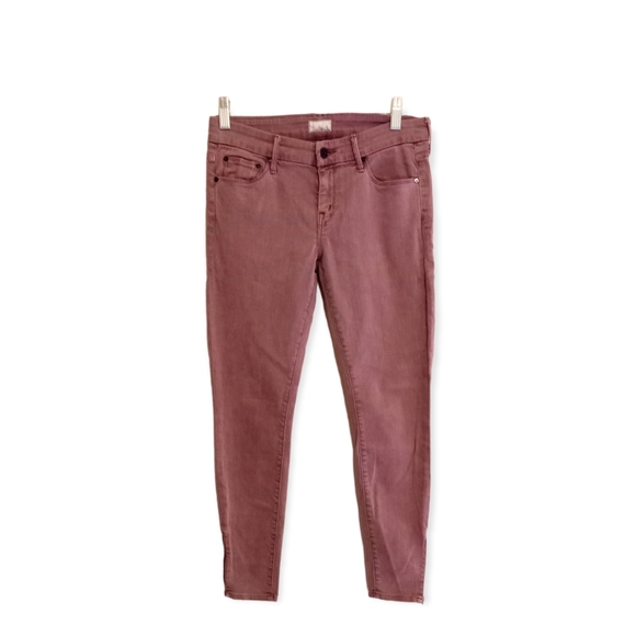 MOTHER Denim - MOTHER slim skinny straight leg fit blush pink jeans